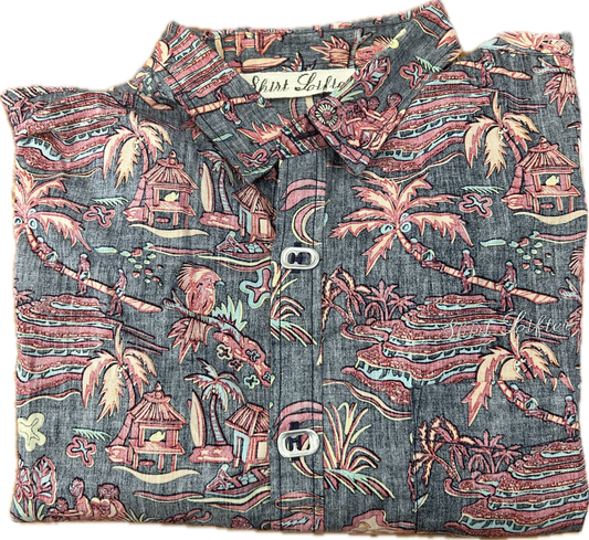 Chinese print - faded xtra large
