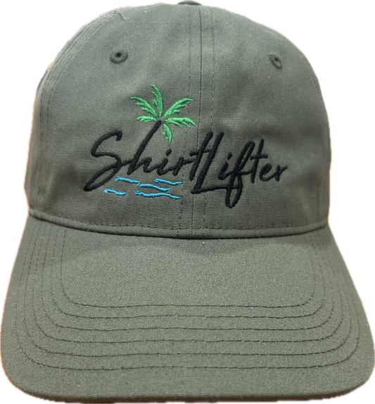 Classic Olive coloured 6 panel cap